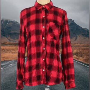 GAP Cotton Classic Plaid Flannel Button Down Shirt
